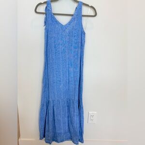Tommy Bahama Sky Blue Sleeveless Linen Dress